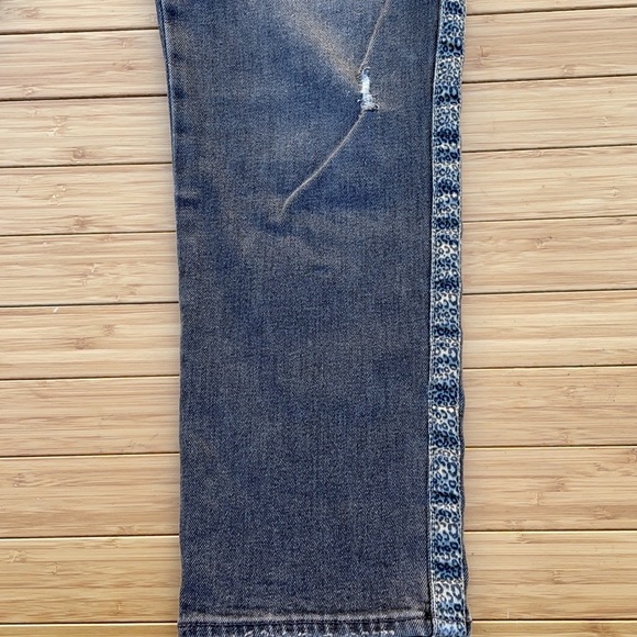 Sundry for Anthropologie Gray Cheetah Stripe Jeans - Picture 5 of 10